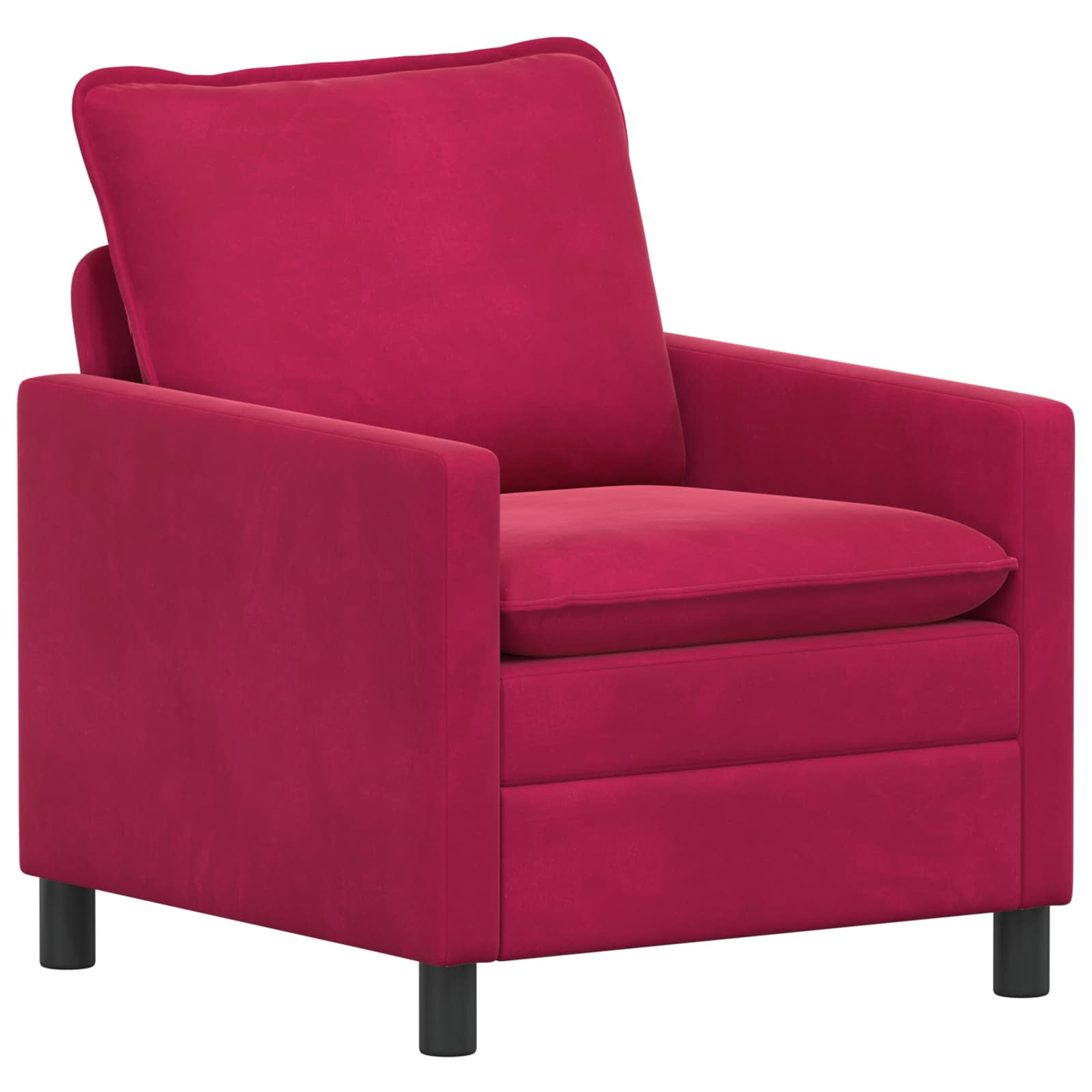 Set di divani 2 pcs Rosso Vino Velluto | homemem39