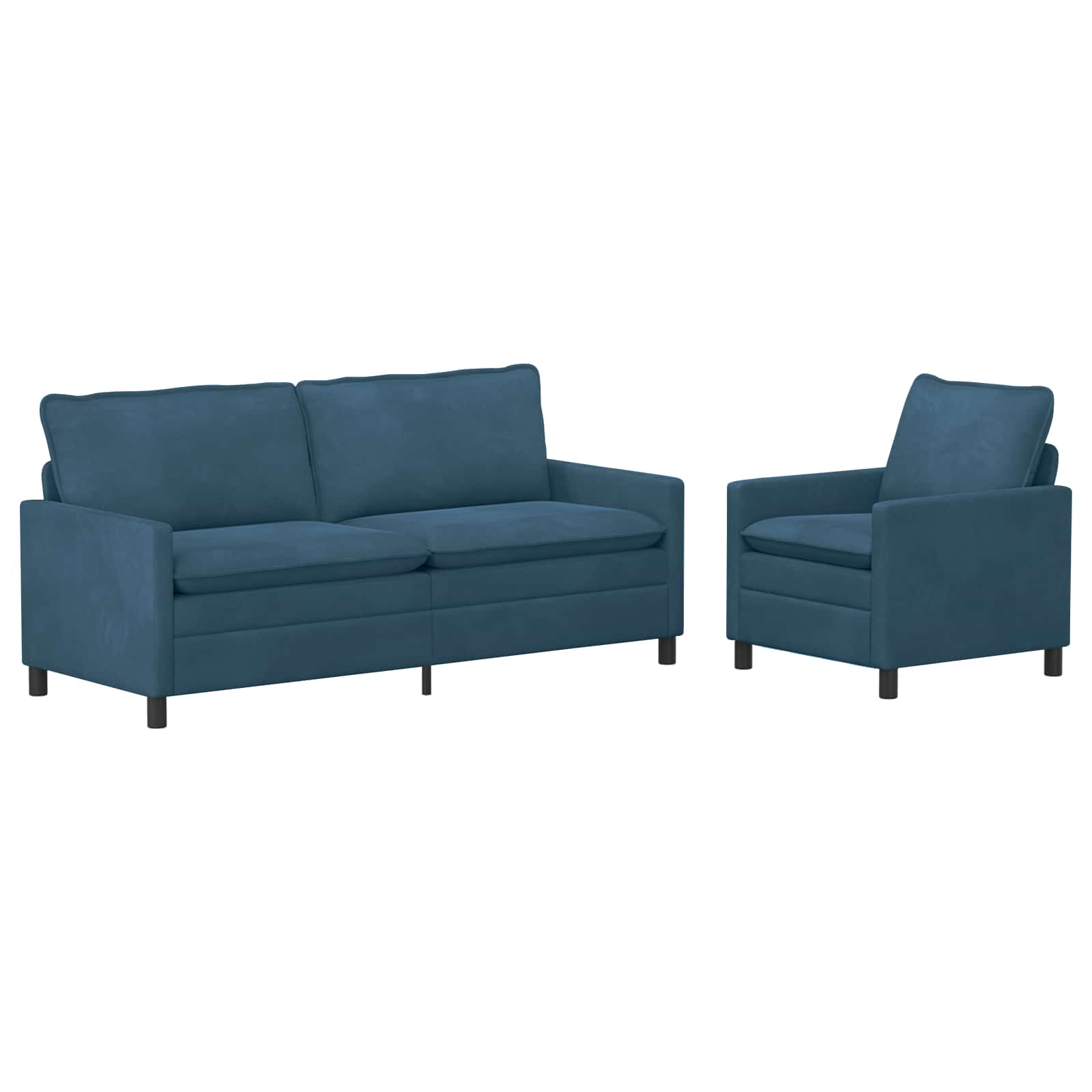 Set di divani 2 pcs Blu Velluto | homemem39