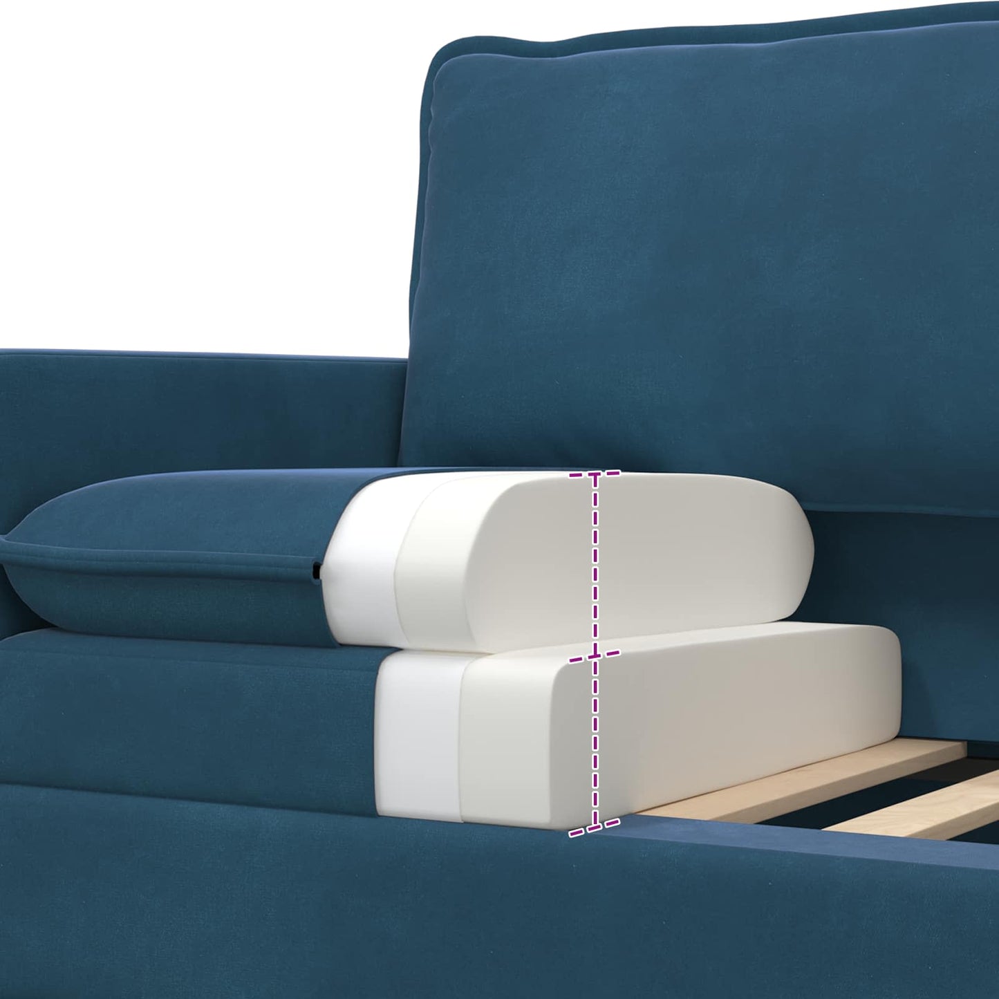 Set di divani 2 pcs Blu Velluto | homemem39