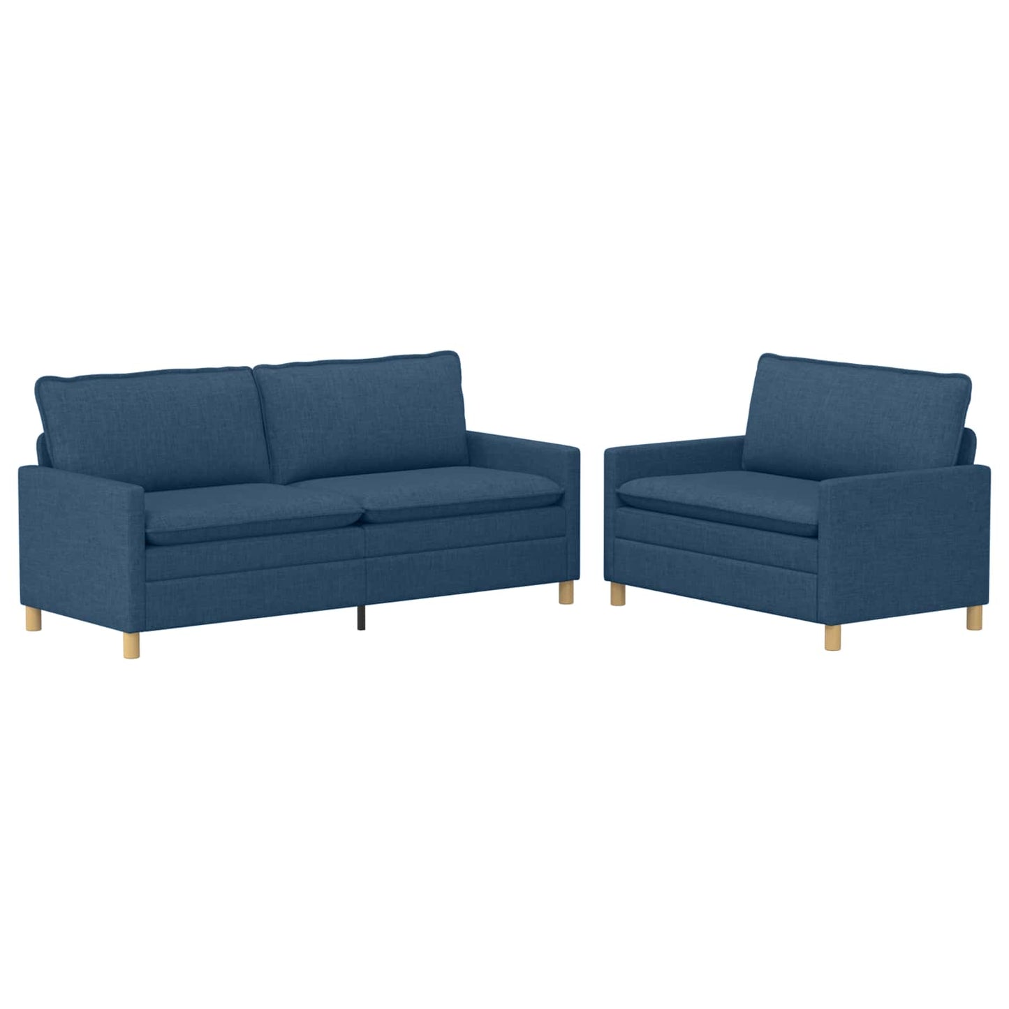 Set di divani 2 pz Blu Tessuto | homemem39