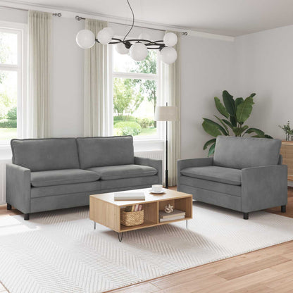 Set di divani 2 pcs Grigio Scuro Velluto | homemem39