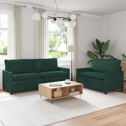 Set di divani 2 pcs Verde scuro Velluto | homemem39