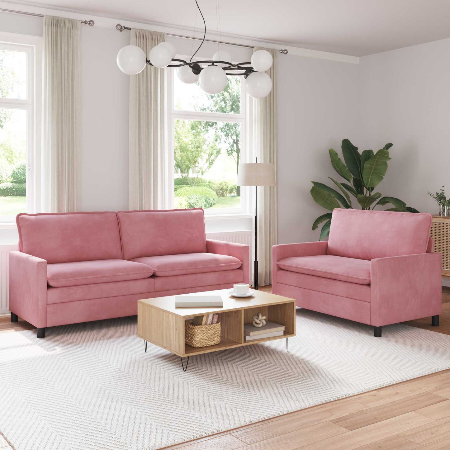 Set di divani 2 pcs Rosa Velluto | homemem39