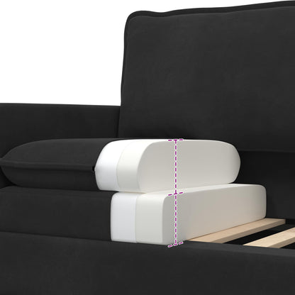 Set di divani 2 pcs Nero Velluto | homemem39