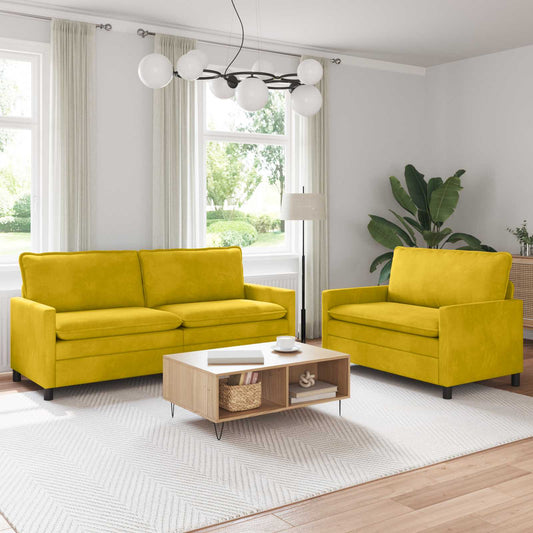 Set di divani 2 pcs Giallo Velluto | homemem39