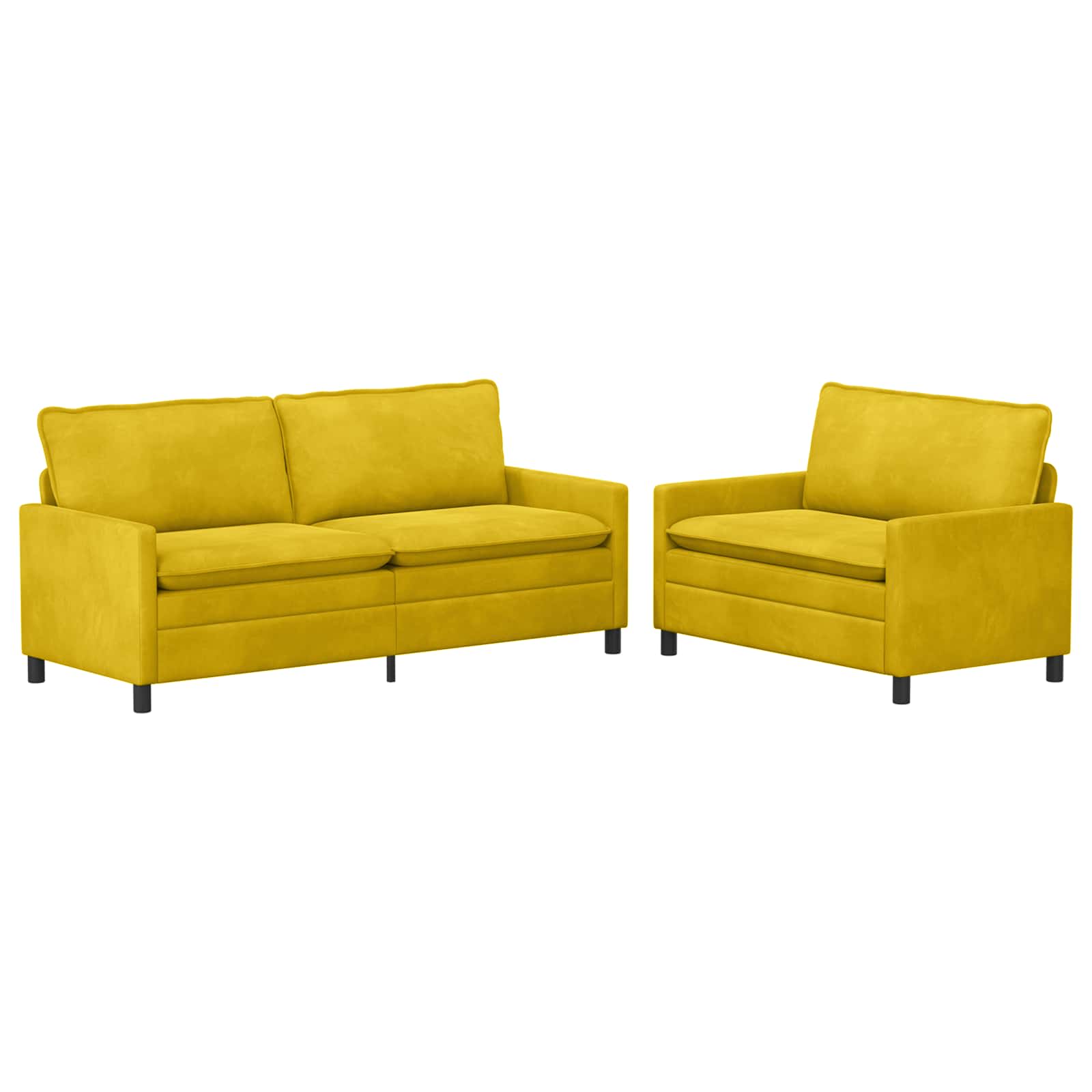 Set di divani 2 pcs Giallo Velluto | homemem39