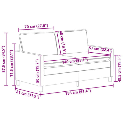 Set di divani 2 pz Nero Tessuto | homemem39