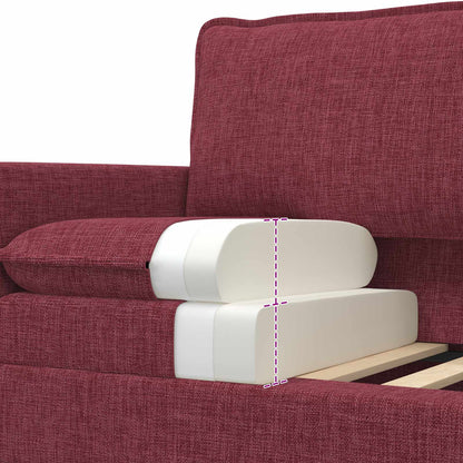 Set di divani 2 pz Rosso Vino Tessuto | homemem39