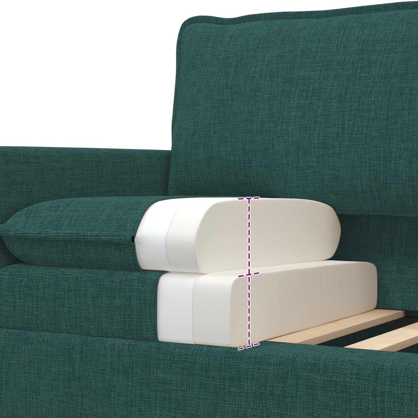 Set di divani 2 pz Verde Scuro Tessuto | homemem39