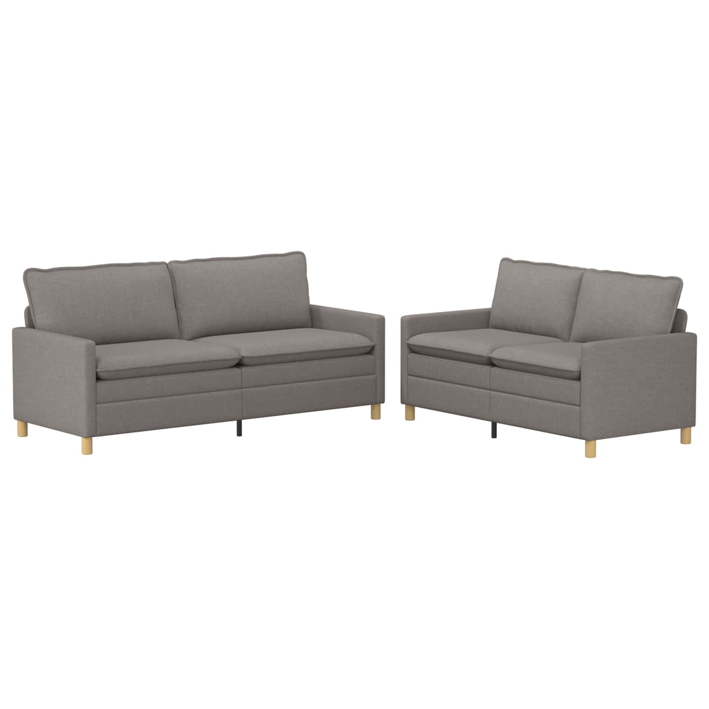 Set di divani 2 pz Tortora Tessuto | homemem39