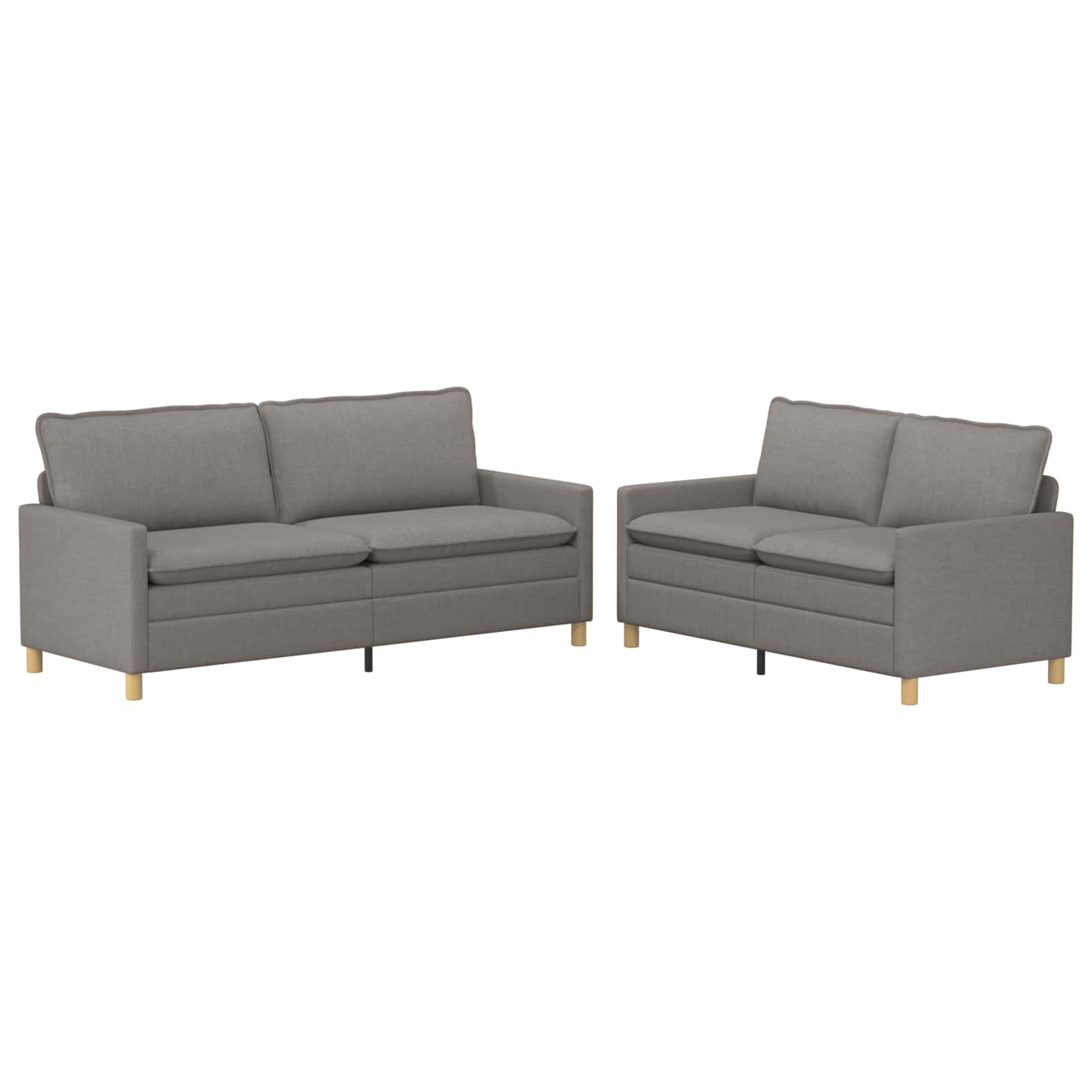 Set di divani 2 pz Tortora Tessuto | homemem39