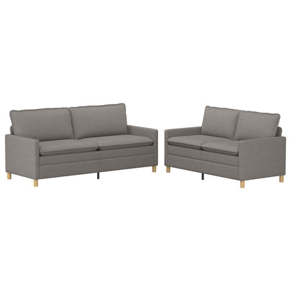 Set di divani 2 pz Tortora Tessuto | homemem39