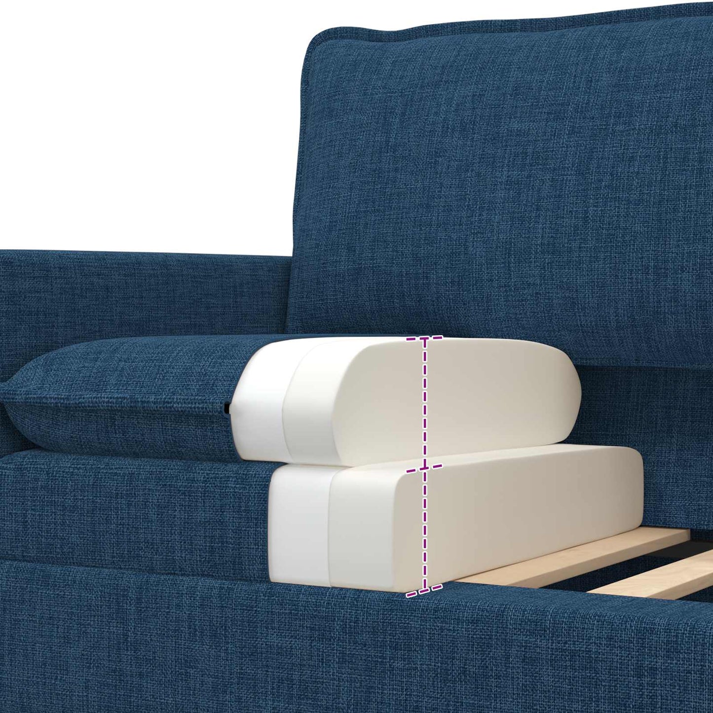 Set di divani 2 pz Blu Tessuto | homemem39