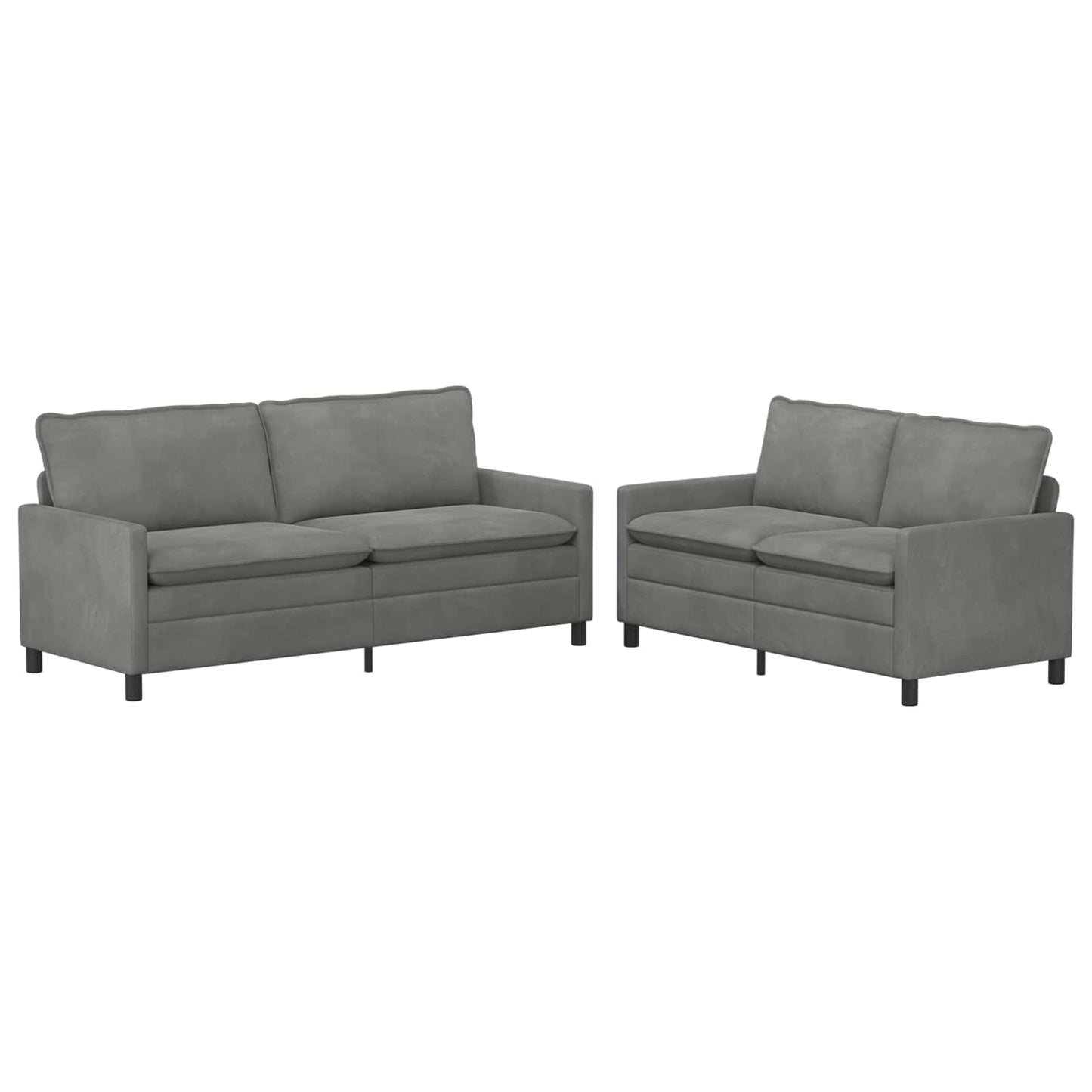 Set di divani 2 pcs Grigio Scuro Velluto | homemem39