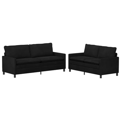 Set di divani 2 pcs Nero Velluto | homemem39