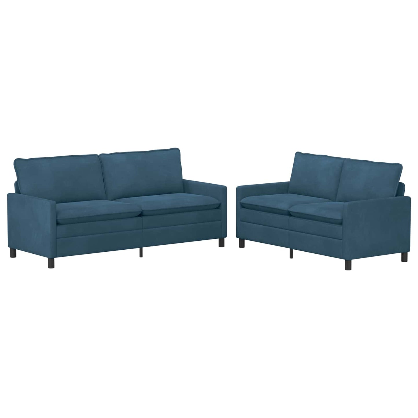 Set di divani 2 pcs Blu Velluto | homemem39