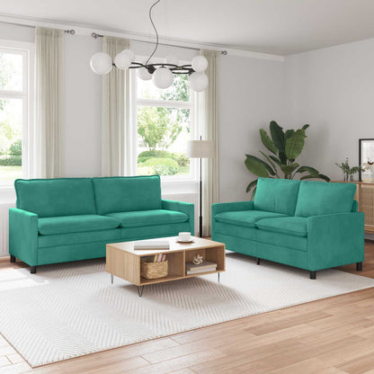 Set di divani 2 pcs Turchese Velluto | homemem39