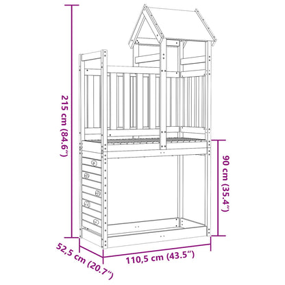 Torre da Gioco Marrone Legno Impregnato Solido