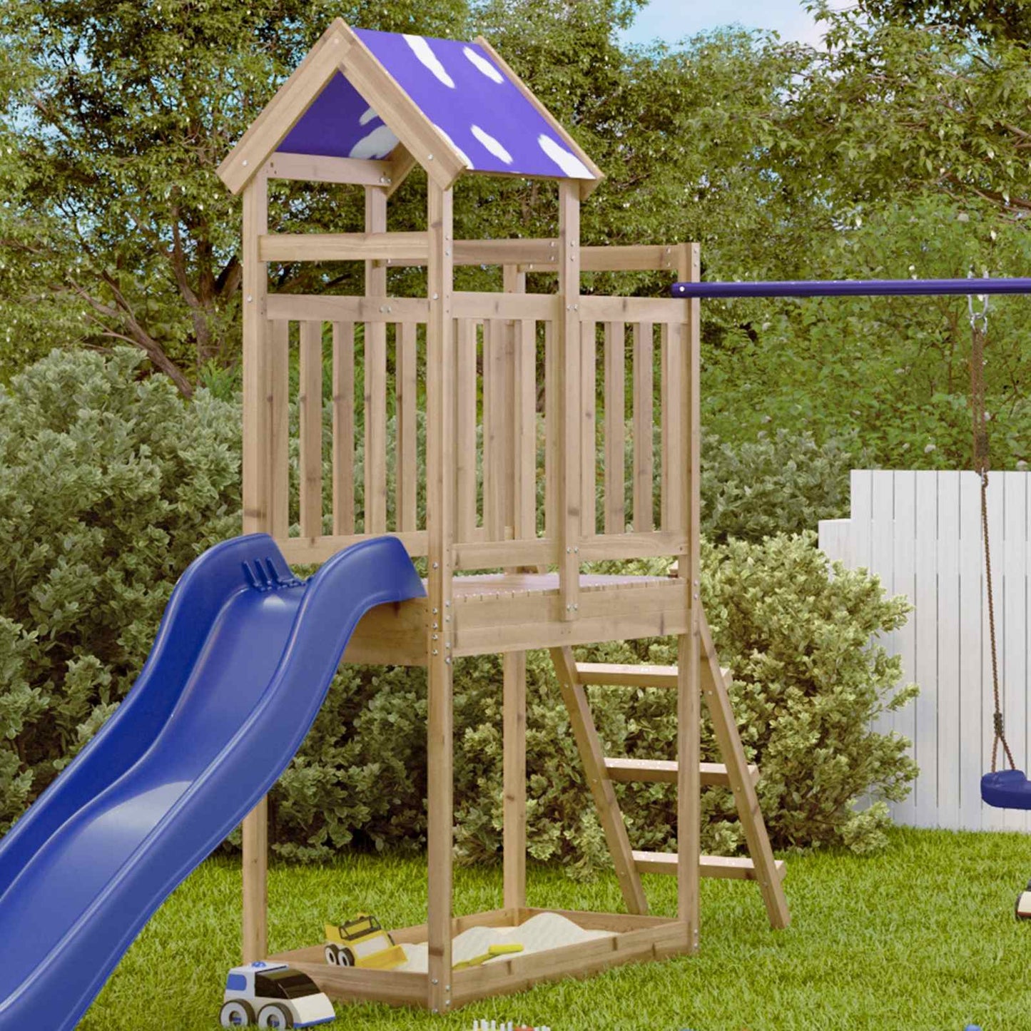 Torre da Gioco Marrone Legno Impregnato Solido | homemem39