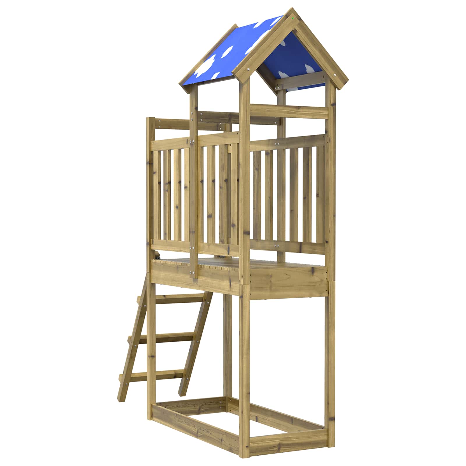 Torre da Gioco Marrone Legno Impregnato Solido | homemem39