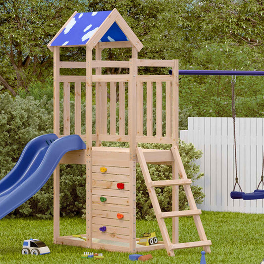 Torre da Gioco Marrone 110,5 x 52,5 x 215cm Pino massello