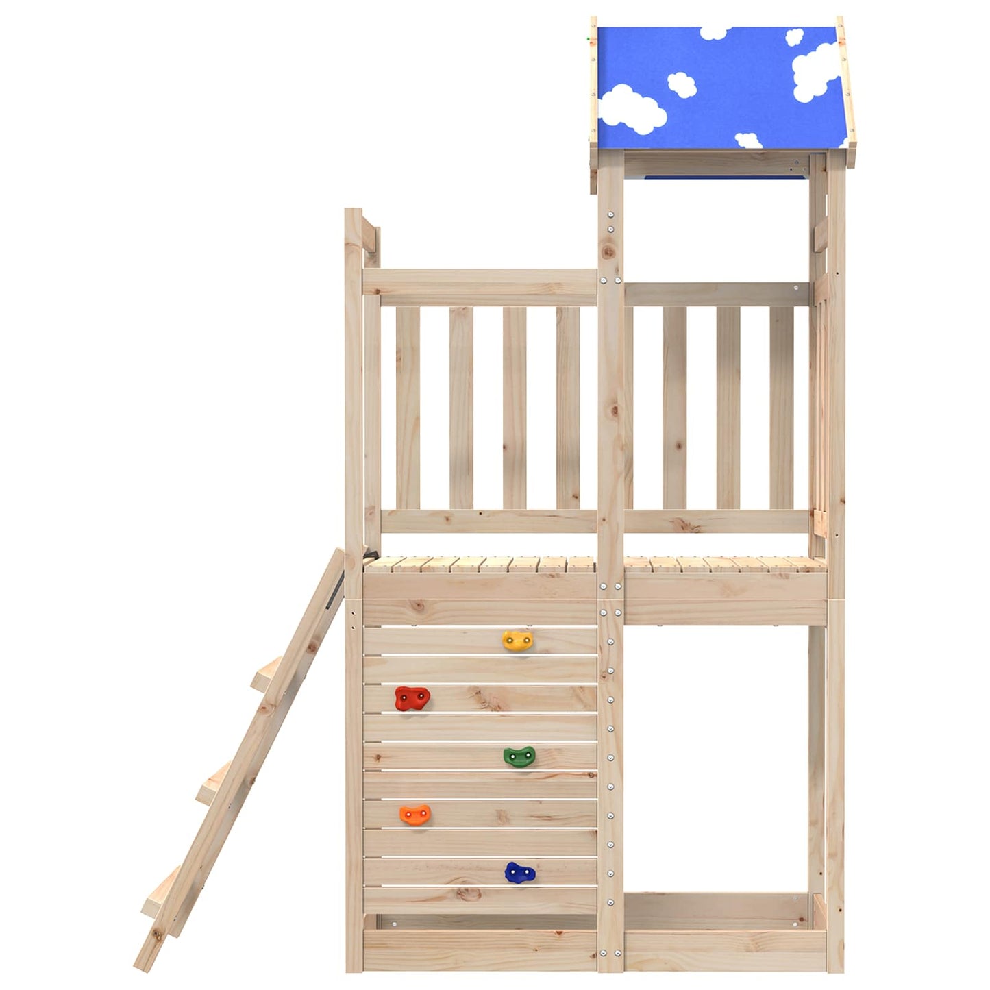 Torre da Gioco Marrone 110,5 x 52,5 x 215cm Pino massello