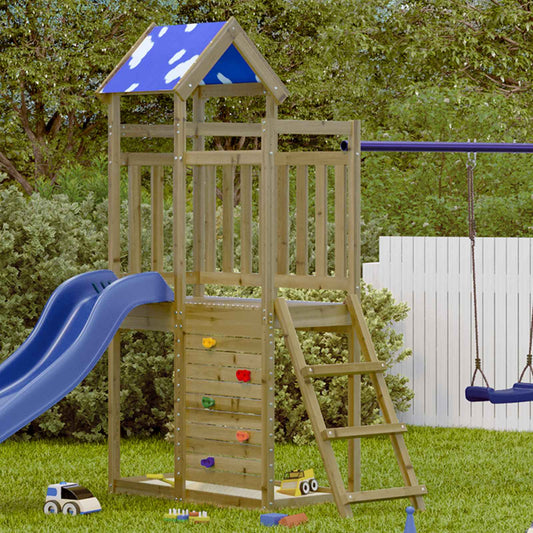 Torre da Gioco Marrone Legno Impregnato Solido | homemem39