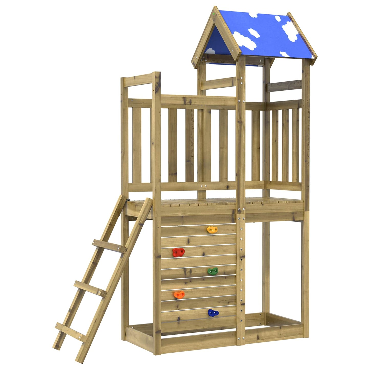 Torre da Gioco Marrone Legno Massello Impregnato