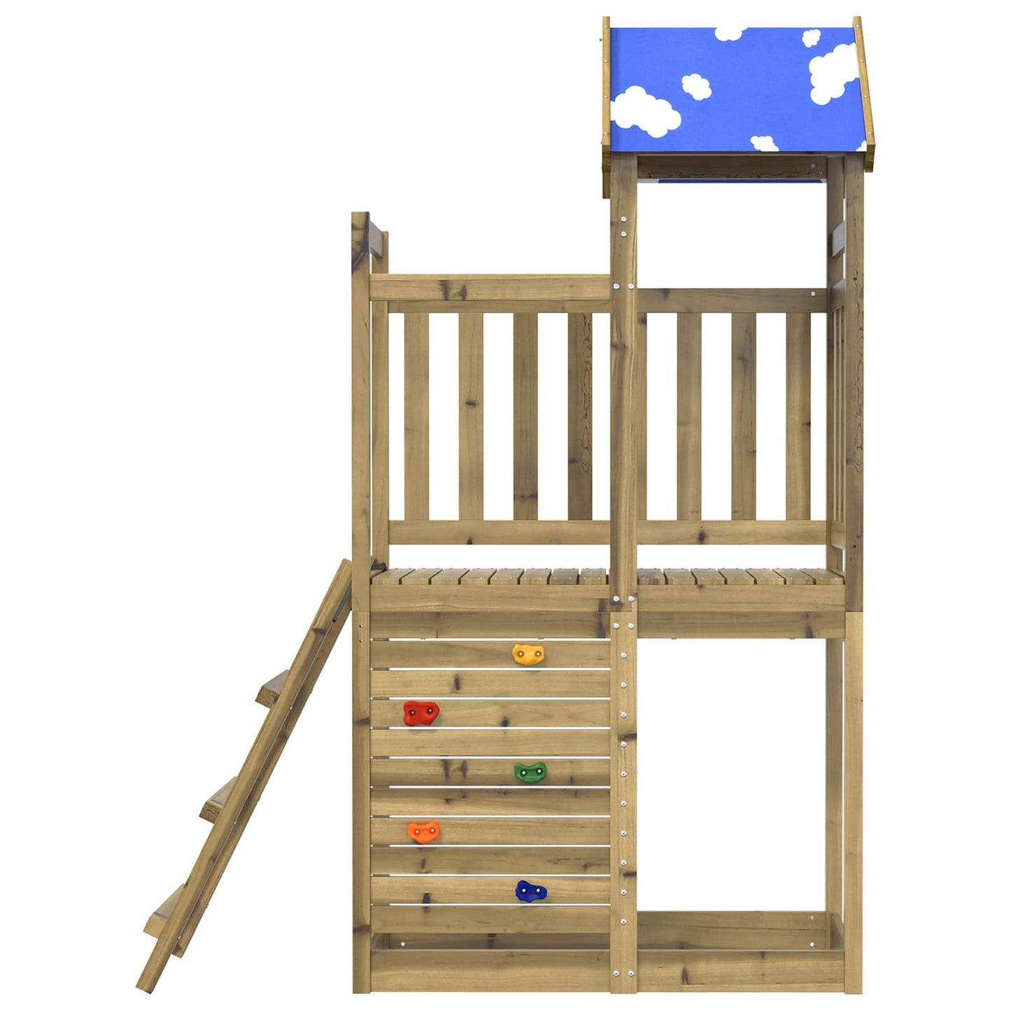 Torre da Gioco Marrone Legno Massello Impregnato
