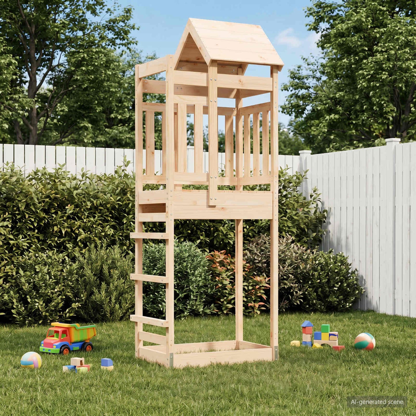 Torre da Gioco Marrone 52,5 x 85 x 238 cm Pino massello | homemem39