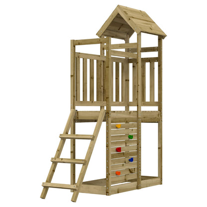 Torre da Gioco Marrone Legno Massello Impregnato