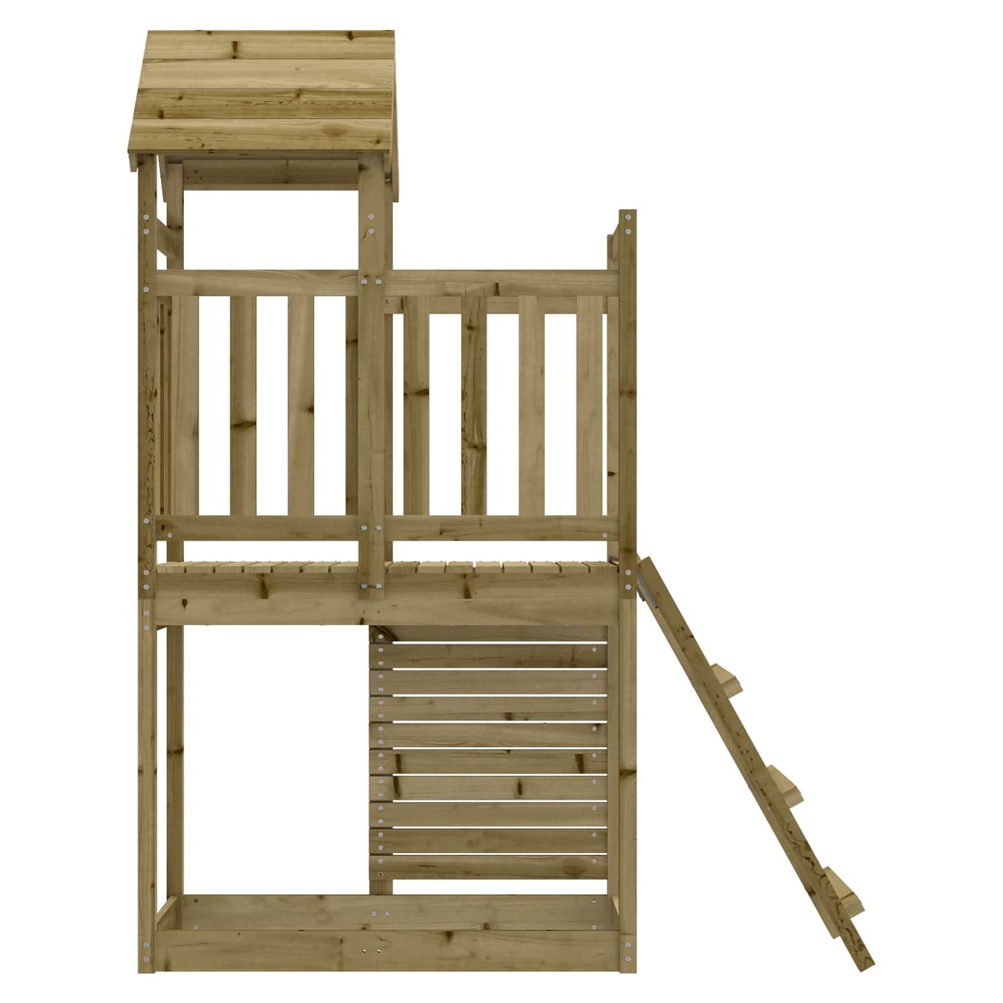 Torre da Gioco Marrone Legno Massello Impregnato