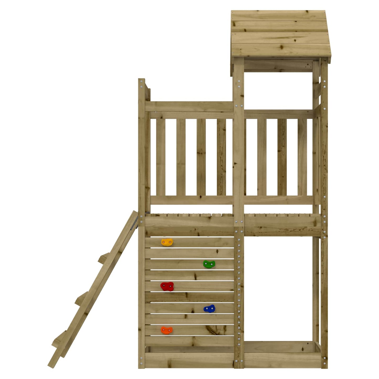 Torre da Gioco Marrone Legno Massello Impregnato
