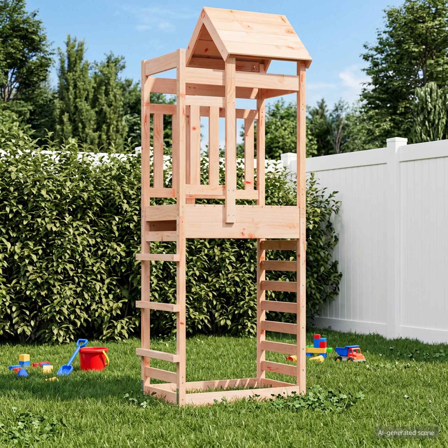 Torre da Gioco Marrone 52,5 x 85 x 238 cm Legno Douglas Solido