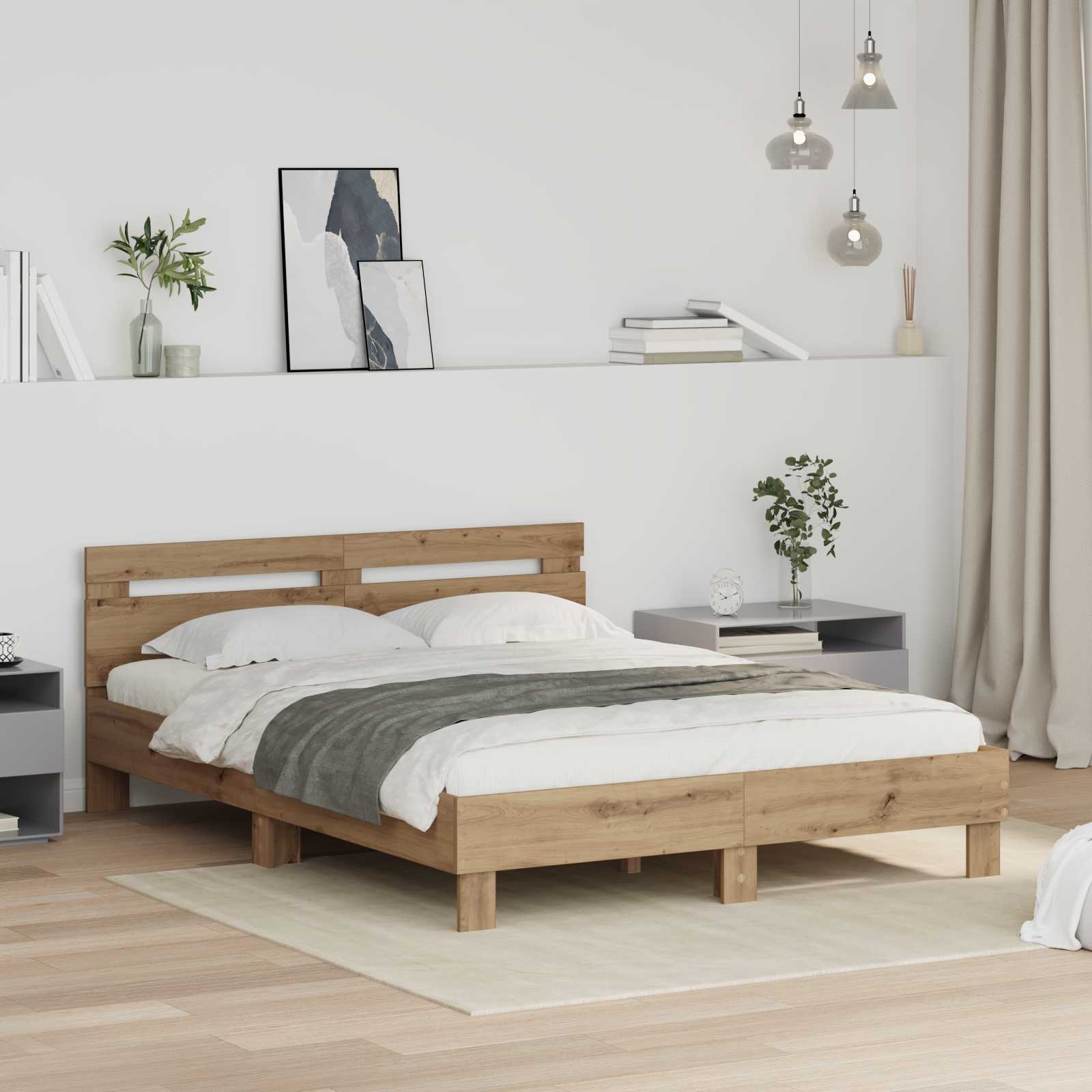 Struttura del letto Rovere artigianale 140 x 200 cm | homemem39