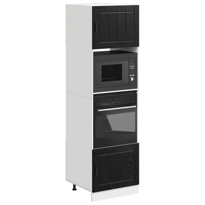 Armadio per forno PORTO Rovere Nero 60 x 57 x 207 cm