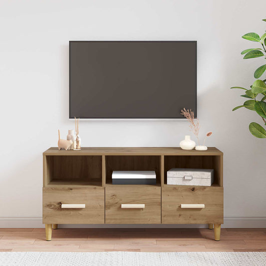 Mobile TV Rovere Artigianale 102 x 36 x 50 cm Legno multistrato | homemem39