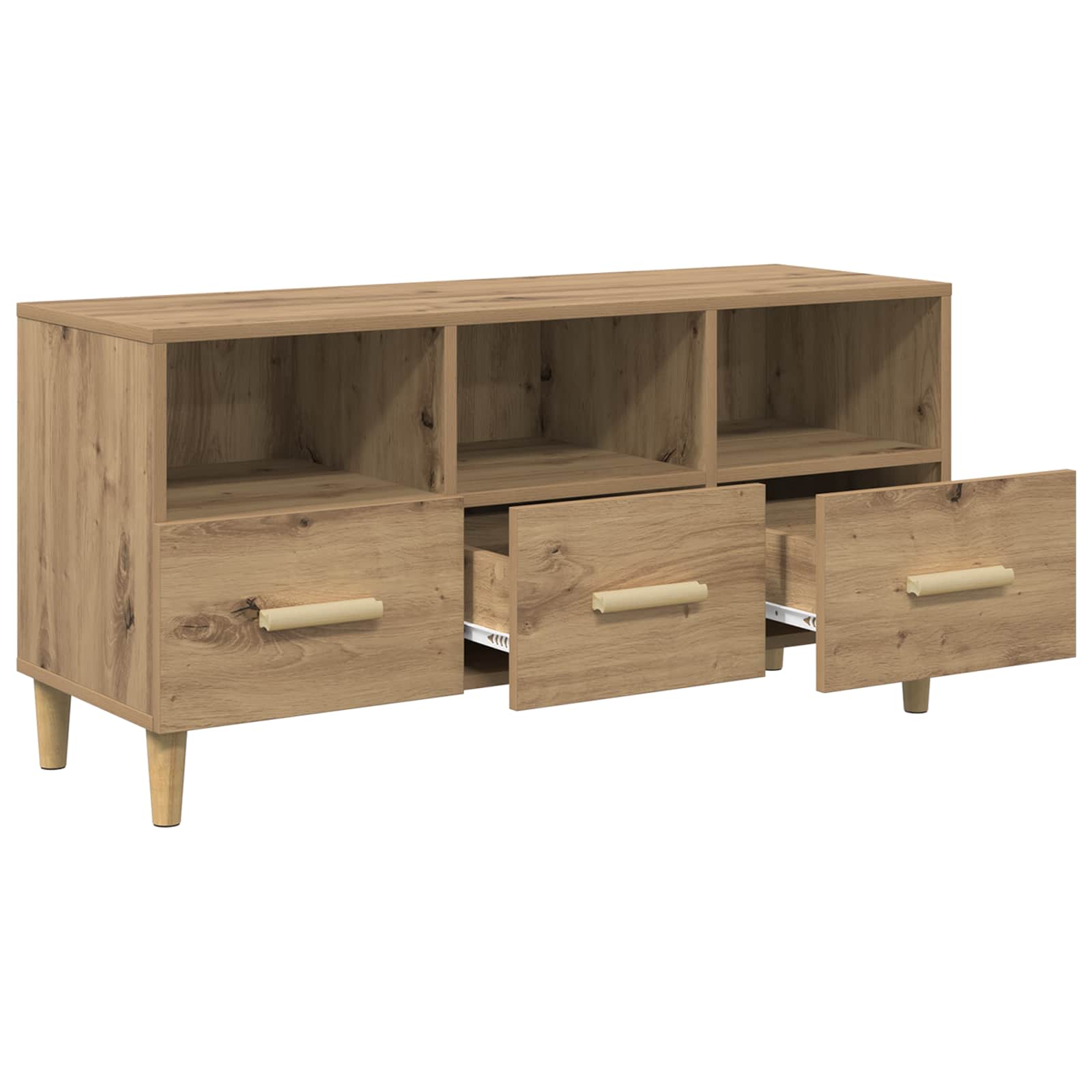 Mobile TV Rovere Artigianale 102 x 36 x 50 cm Legno multistrato | homemem39