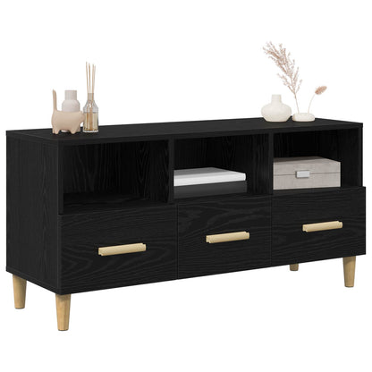 Mobile TV Rovere Nero 102 x 36 x 50 cm Legno multistrato