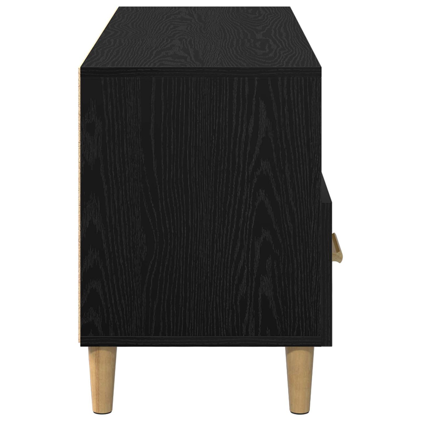 Mobile TV Rovere Nero 102 x 36 x 50 cm Legno multistrato | homemem39