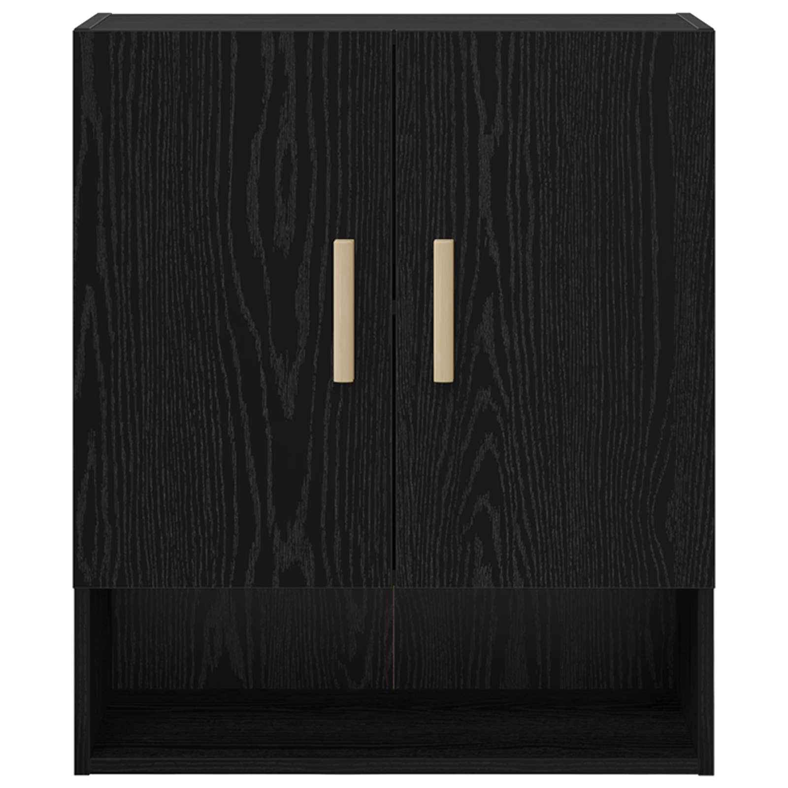 Armadietto a muro Rovere Nero 60 x 31 x 70 cm Legno multistrato | homemem39