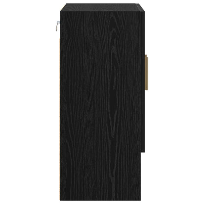 Armadietto a muro Rovere Nero 60 x 31 x 70 cm Legno multistrato