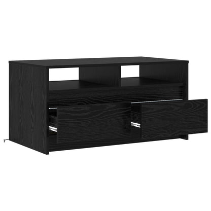 Tavolino da salotto con cassetto Rovere Nero 90 x 50 x 45 cm | homemem39