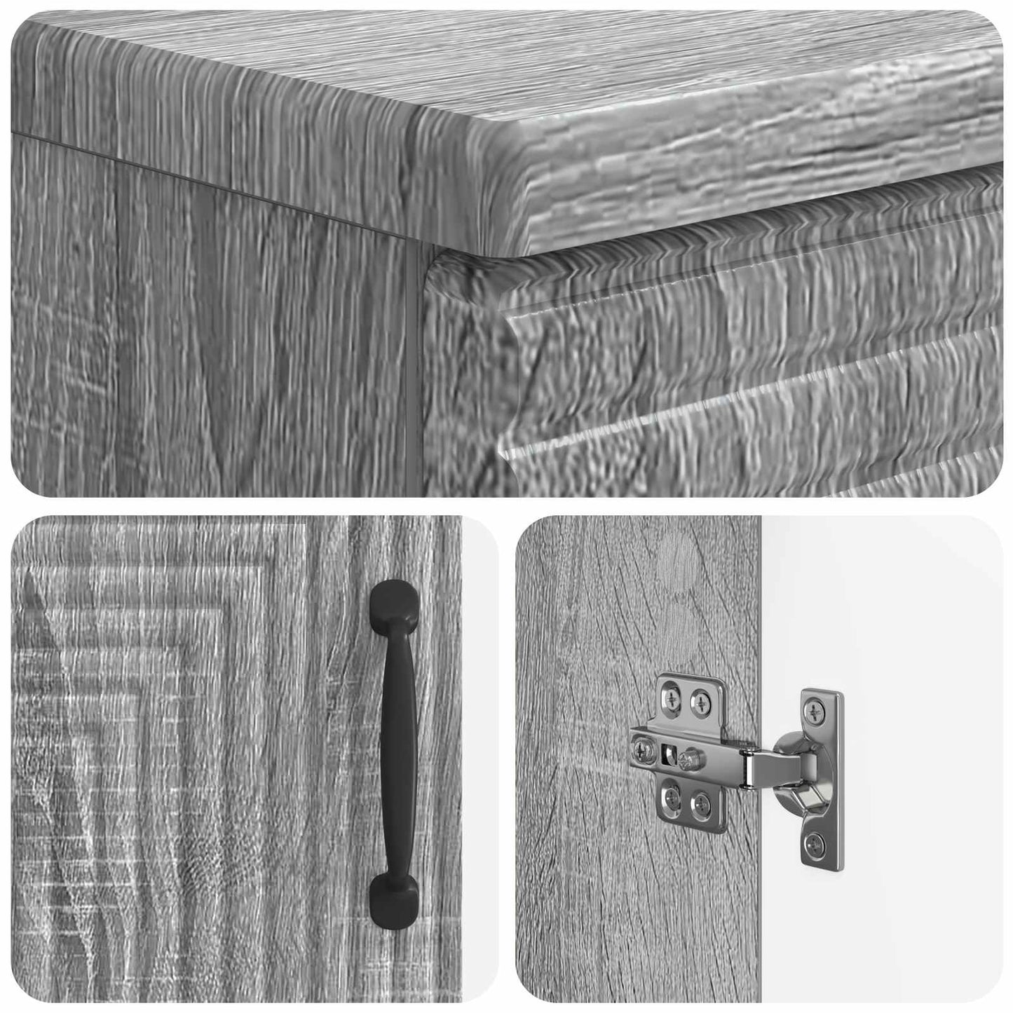 Set di Armadi da Bagno da 2 Pezzi HAARLEM Sonoma grigio