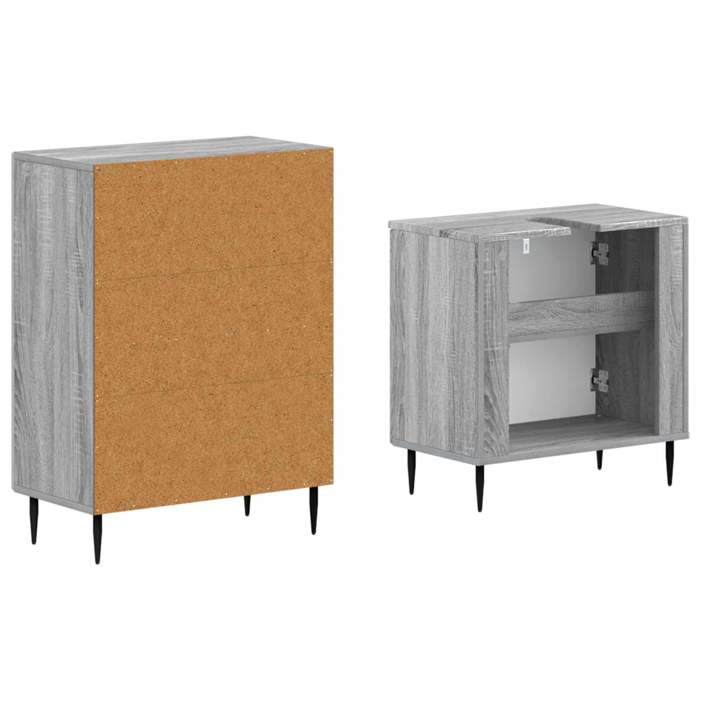 Set di Armadi da Bagno da 2 Pezzi HAARLEM Sonoma grigio