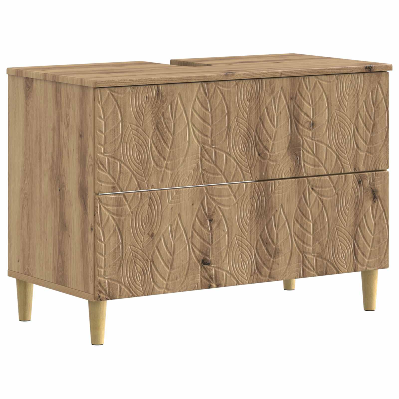 Set di Armadi da Bagno da 2 Pezzi DELFT Rovere Artigianale | homemem39
