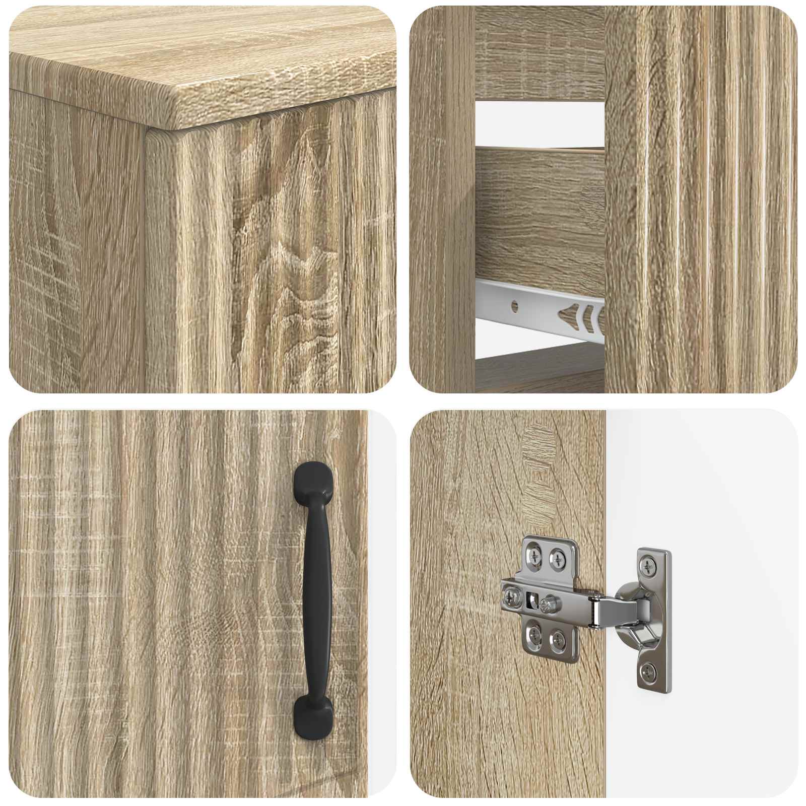 Set di Armadi da Bagno da 2 Pezzi HOORN Rovere Sonoma | homemem39