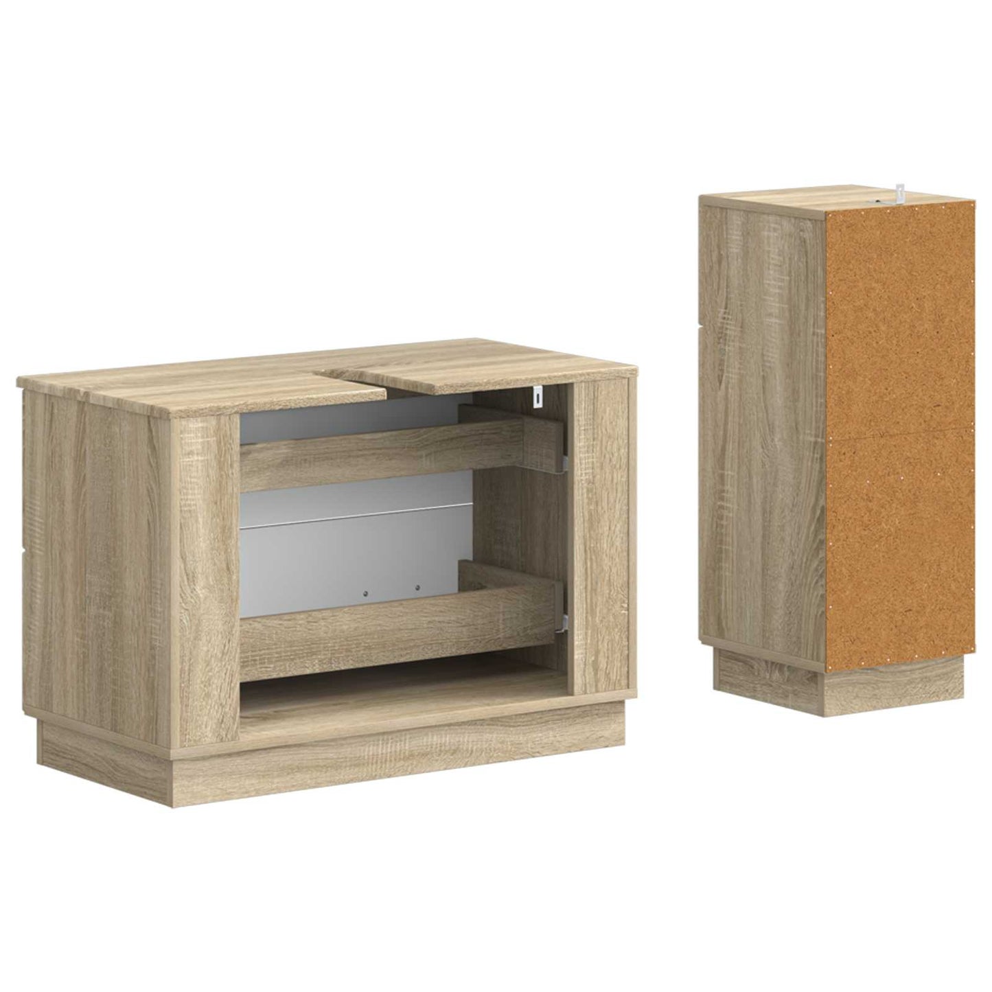 Set di Armadi da Bagno da 2 Pezzi HOORN Rovere Sonoma | homemem39