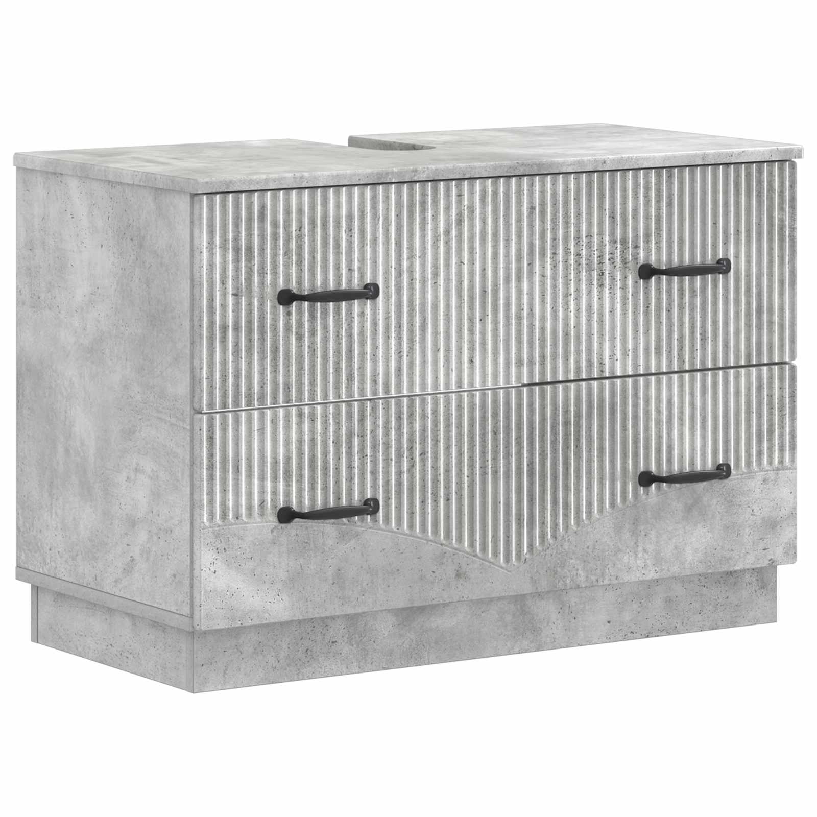 Set di Armadi da Bagno da 2 Pezzi HOORN Grigio Cemento | homemem39