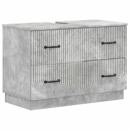 Set di Armadi da Bagno da 2 Pezzi HOORN Grigio Cemento | homemem39